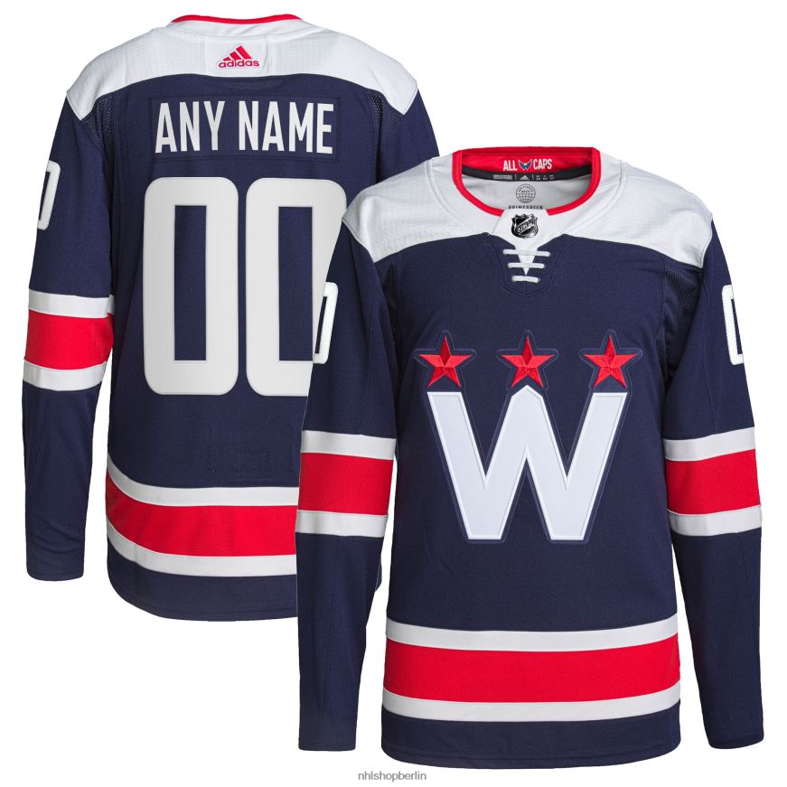 Männer NHL Washington Capitals adidas Navy Alternative Authentic Pro Custom Trikot Kleidung BF680T2269