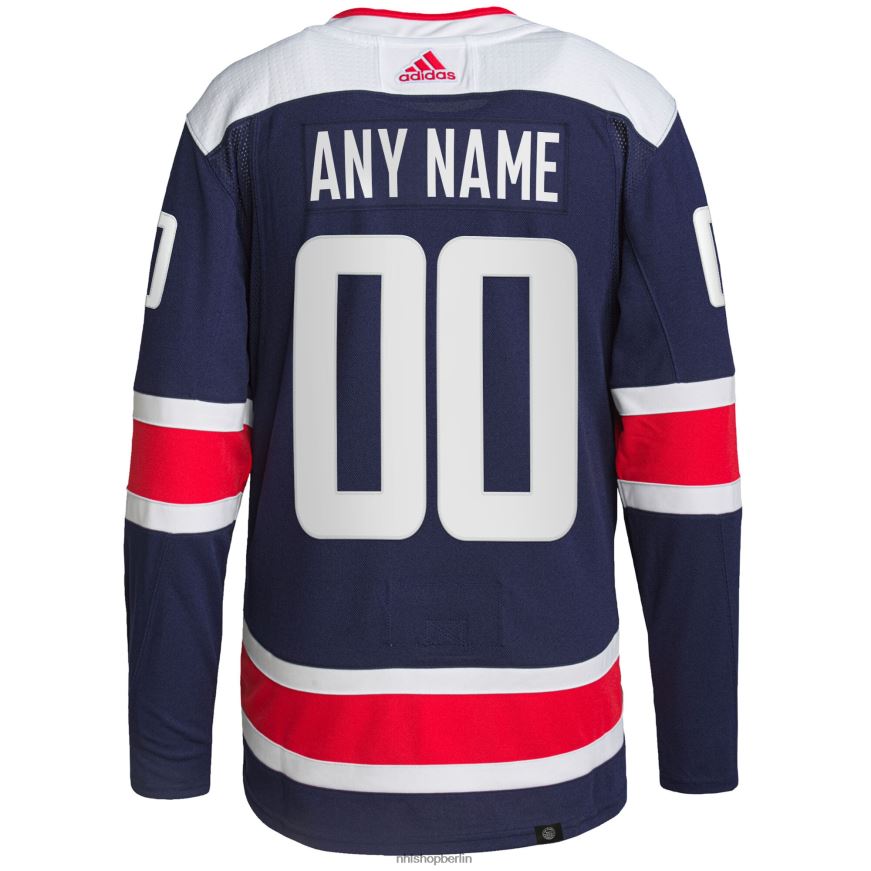 Männer NHL Washington Capitals adidas Navy Alternative Authentic Pro Custom Trikot Kleidung BF680T2269