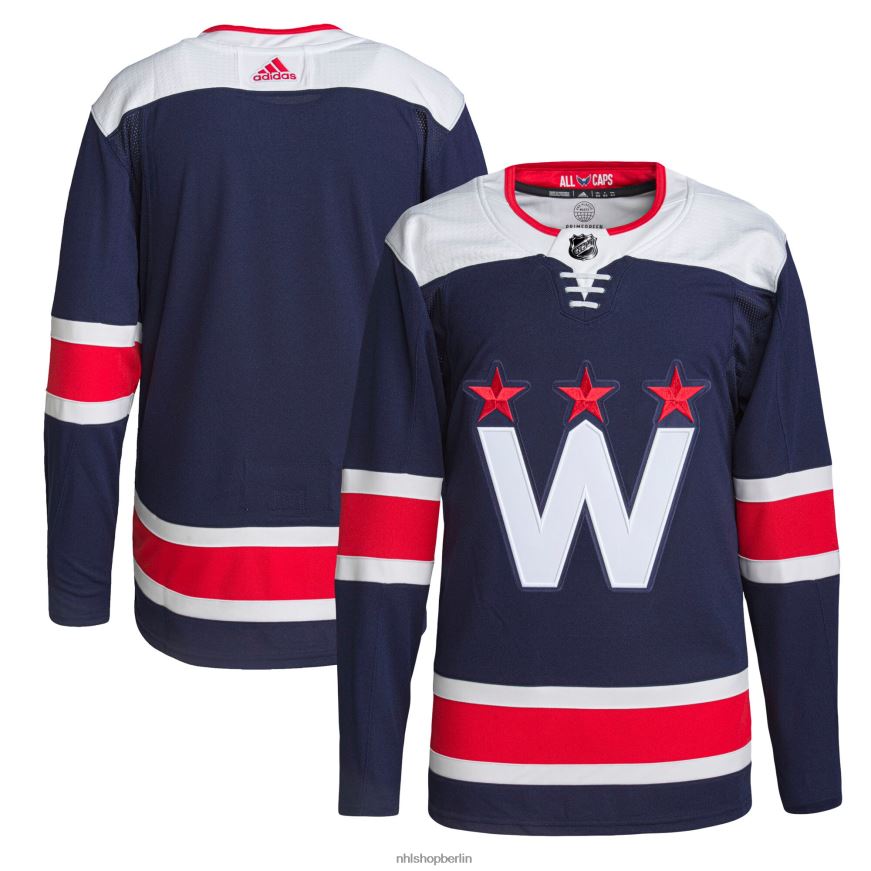 Männer NHL Washington Capitals adidas Navy Alternative Authentic Pro Trikot Kleidung BF680T1437