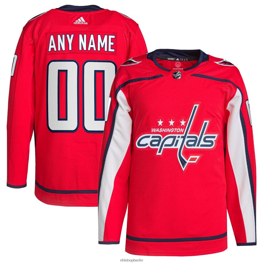 Männer NHL Washington Capitals adidas Red Home Primegreen Authentic Pro Custom Trikot Kleidung BF680T2186