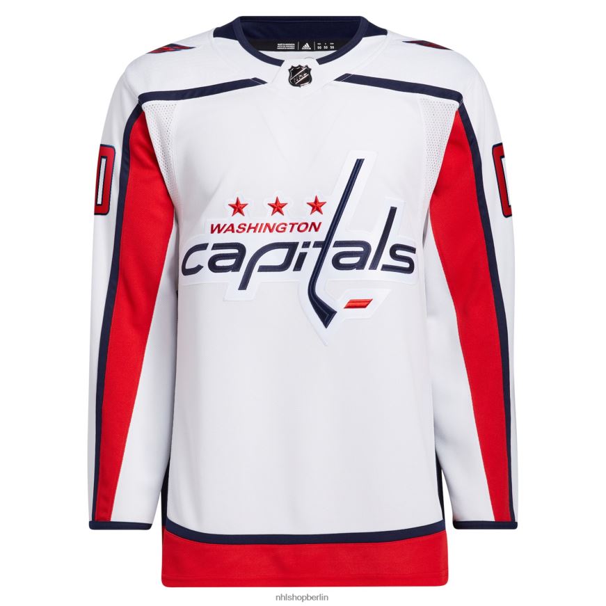 Männer NHL Washington Capitals adidas White Away Primegreen Authentic Pro Custom Trikot Kleidung BF680T2040