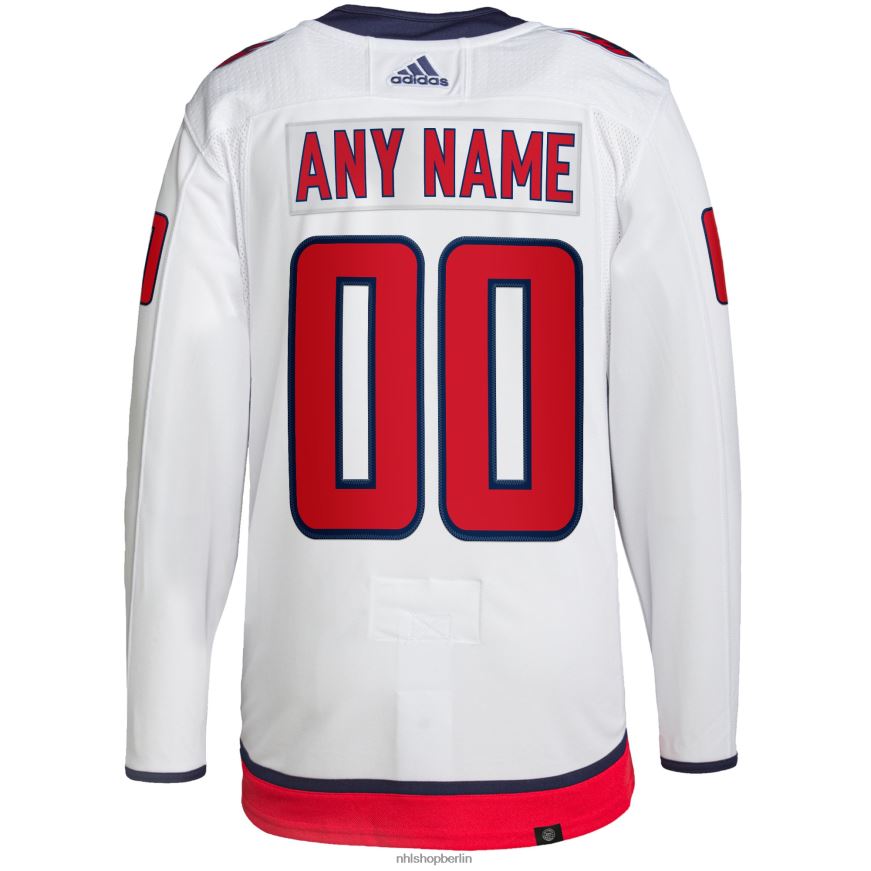 Männer NHL Washington Capitals adidas White Away Primegreen Authentic Pro Custom Trikot Kleidung BF680T2040