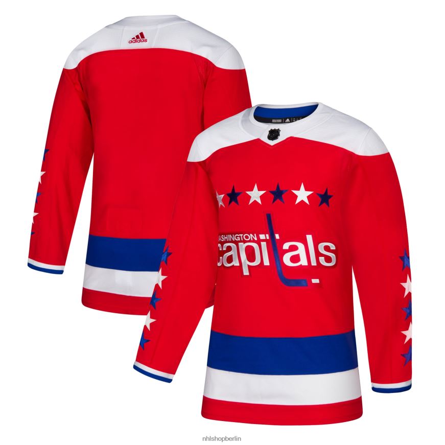 Männer NHL Washington Capitals adidas rotes alternatives authentisches Trikot Kleidung BF680T1105