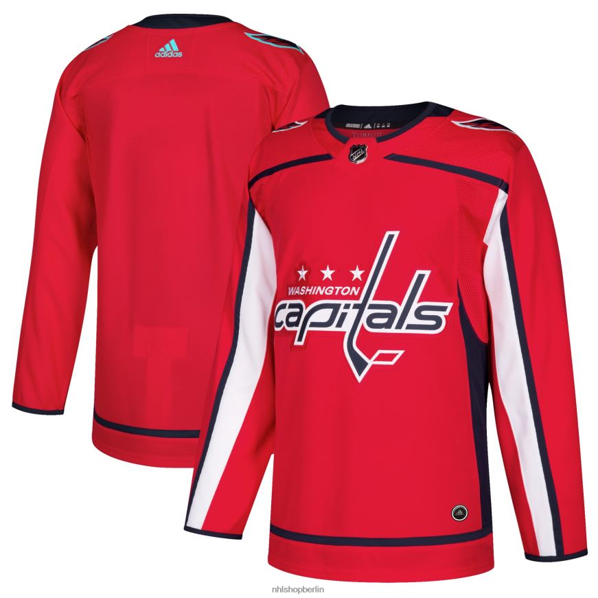 Männer NHL Washington Capitals adidas rotes authentisches Blanko-Heimtrikot Kleidung BF680T1132