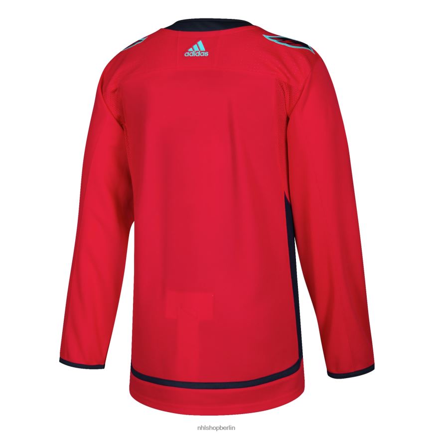 Männer NHL Washington Capitals adidas rotes authentisches Blanko-Heimtrikot Kleidung BF680T1132