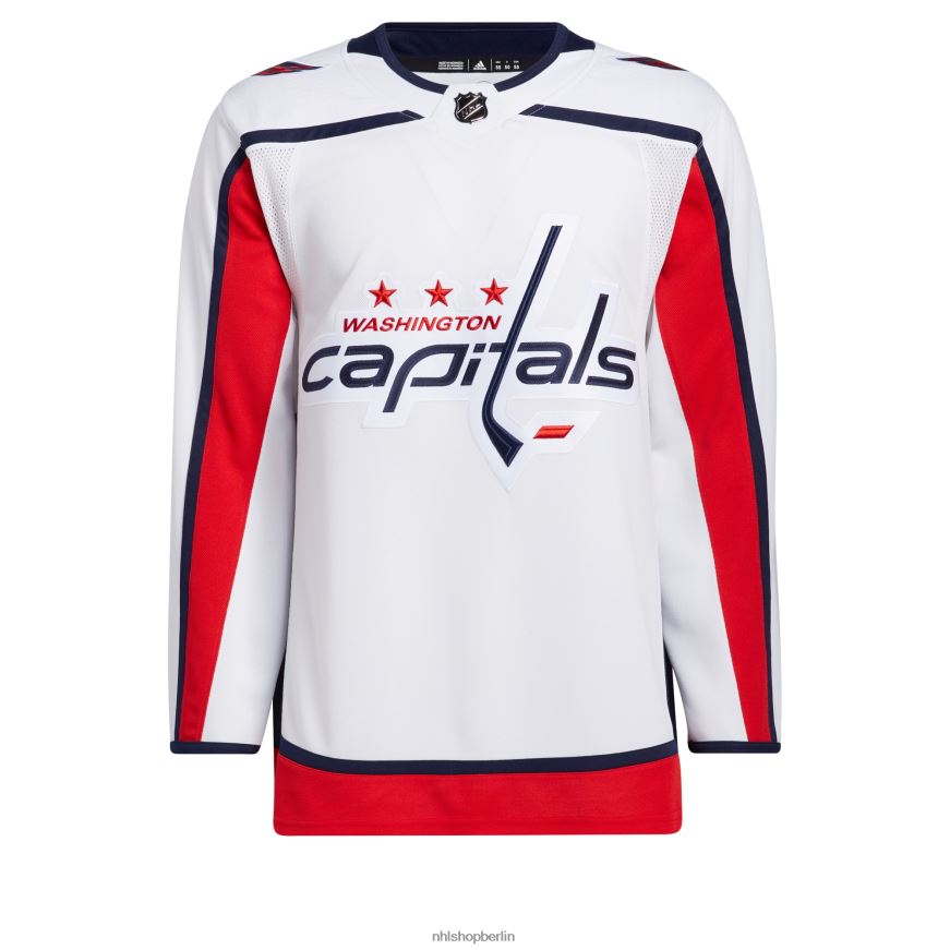 Männer NHL Washington Capitals adidas weißes Away Primegreen authentisches Pro-Trikot Kleidung BF680T1697