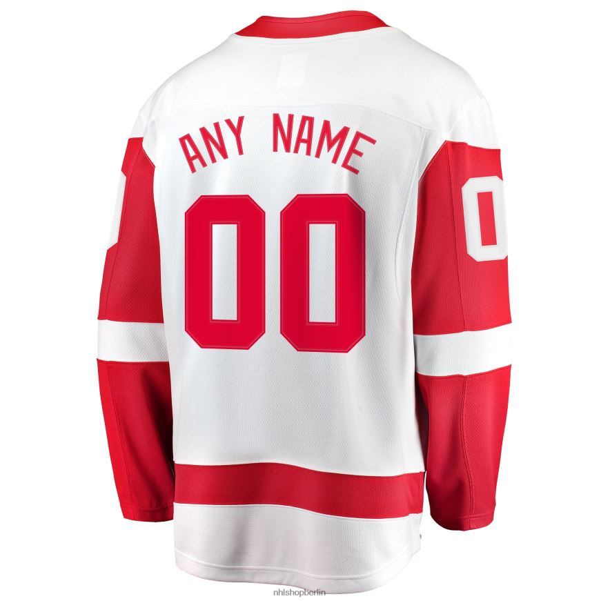 Männer NHL Weißes Auswärts-Breakaway-Trikot mit Fanatics-Logo von Detroit Red Wings Kleidung BF680T1382