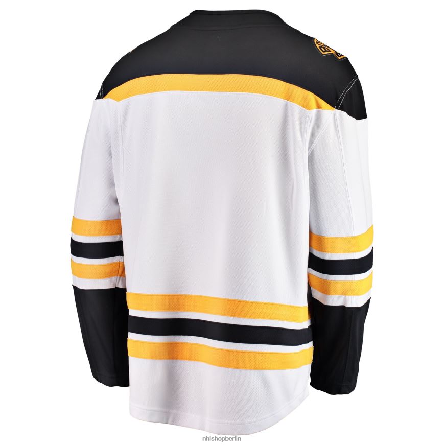 Männer NHL Weißes Auswärtstrikot mit Fanatics-Logo der Boston Bruins Kleidung BF680T406