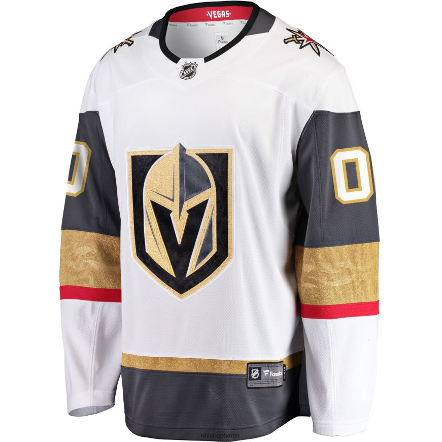 Männer NHL Weißes Auswärtstrikot mit Fanatics-Logo der Vegas Golden Knights nach Maß Kleidung BF680T432