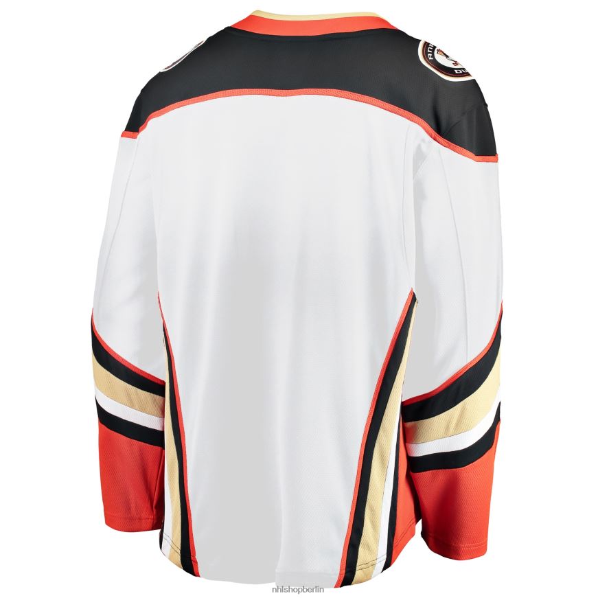 Männer NHL Weißes Breakaway-Auswärtstrikot der Anaheim Ducks mit Fanatics-Logo Kleidung BF680T799