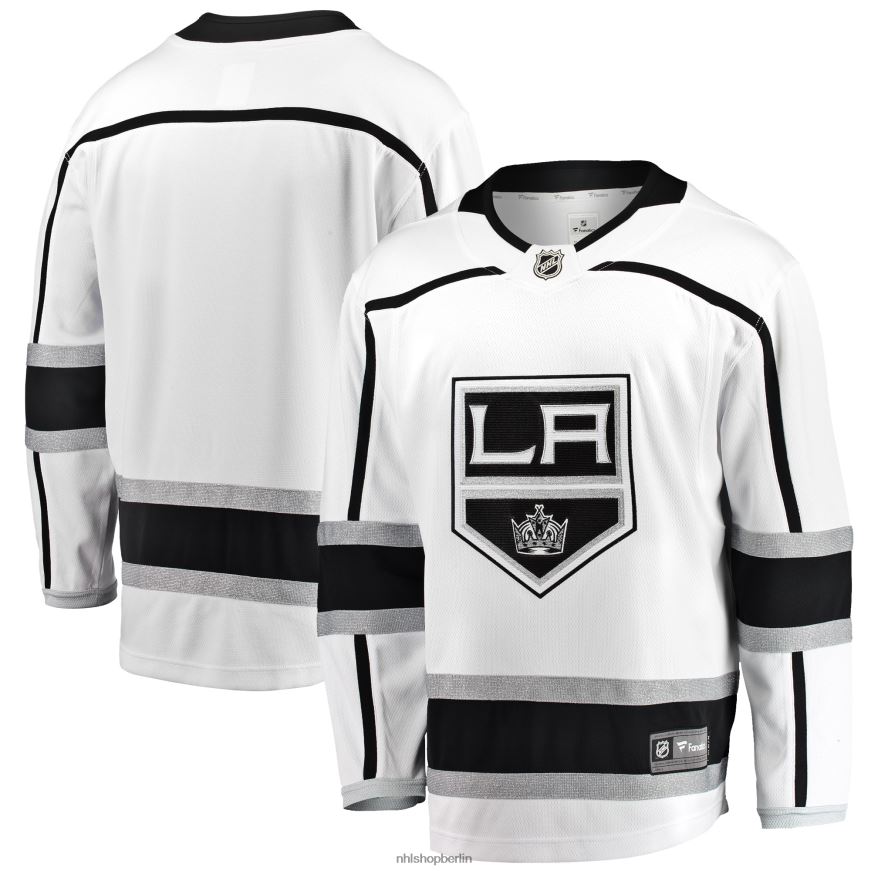 Männer NHL Weißes Breakaway-Auswärtstrikot der Los Angeles Kings mit Fanatics-Logo Kleidung BF680T708