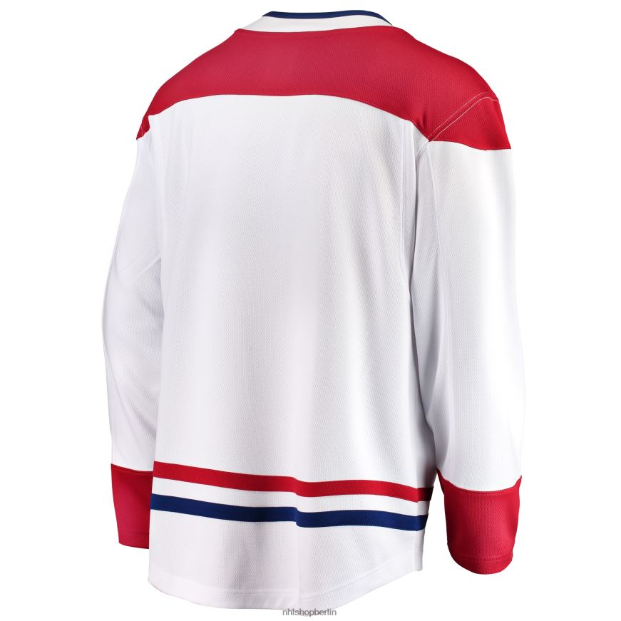 Männer NHL Weißes Breakaway-Auswärtstrikot der Montreal Canadiens mit Fanatics-Logo Kleidung BF680T825