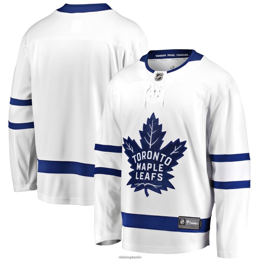 Männer NHL Weißes Breakaway-Auswärtstrikot der Toronto Maple Leafs mit Fanatics-Logo Kleidung BF680T730