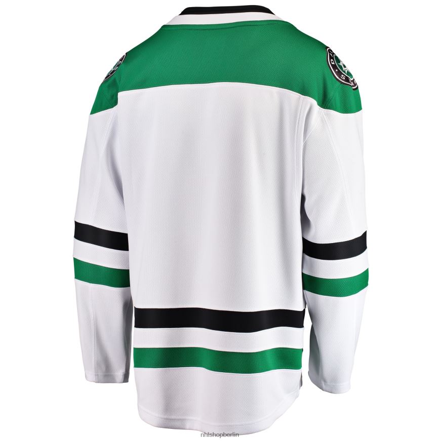 Männer NHL Weißes Breakaway-Auswärtstrikot mit Dallas-Stars-Fanatiker-Logo Kleidung BF680T892