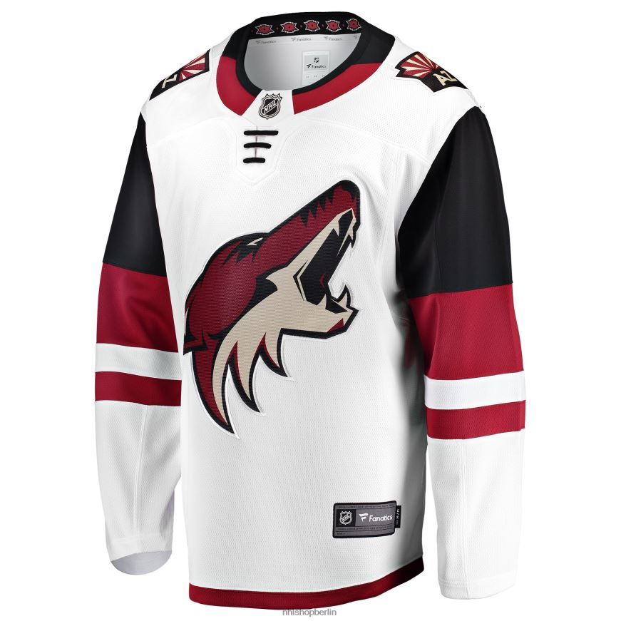 Männer NHL Weißes Breakaway-Auswärtstrikot mit Fanatics-Logo der Arizona Coyotes Kleidung BF680T1398