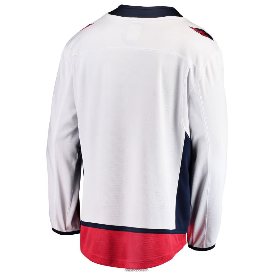 Männer NHL Weißes Breakaway-Auswärtstrikot mit Fanatics-Logo der Washington Capitals Kleidung BF680T940