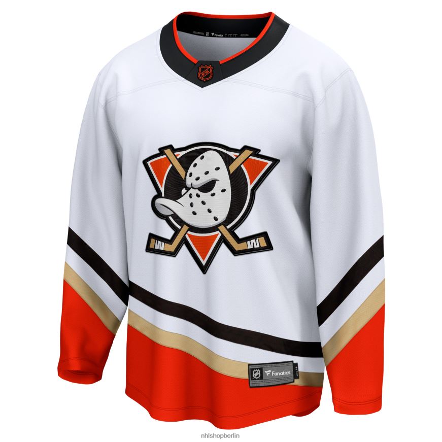 Männer NHL Weißes Special Edition 20 Breakaway Blanko-Trikot der Anaheim Ducks mit Fanatics-Logo Kleidung BF680T189