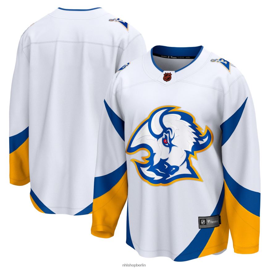 Männer NHL Weißes Special Edition 20 Breakaway Blanko-Trikot der Buffalo Sabres mit Fanatics-Logo Kleidung BF680T1577