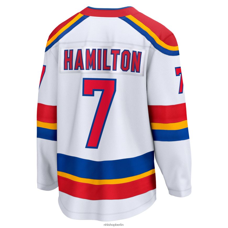 Männer NHL Weißes Special Edition 20 Breakaway-Spielertrikot der New Jersey Devils mit Fanatics-Logo von Dougie Hamilton Kleidung BF680T1316