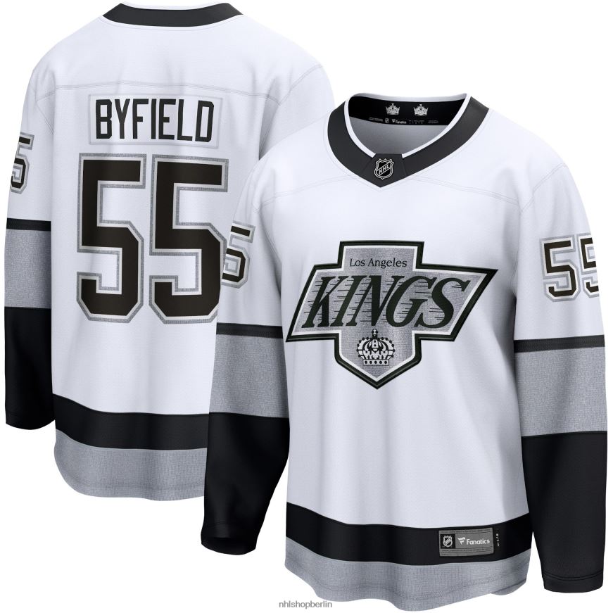 Männer NHL Weißes alternatives Premier-Breakaway-Spielertrikot der Los Angeles Kings Quinton Byfield Fanatics Kleidung BF680T1292