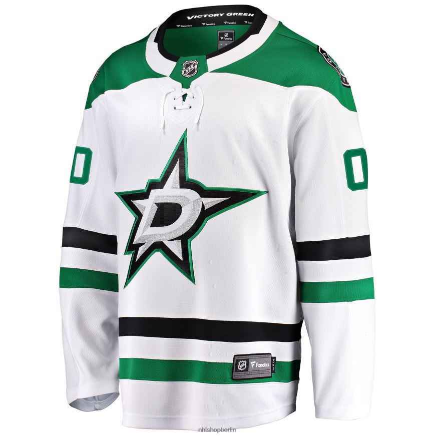 Männer NHL Weißes individuelles Auswärtstrikot mit Fanatics-Logo der Dallas Stars Kleidung BF680T137