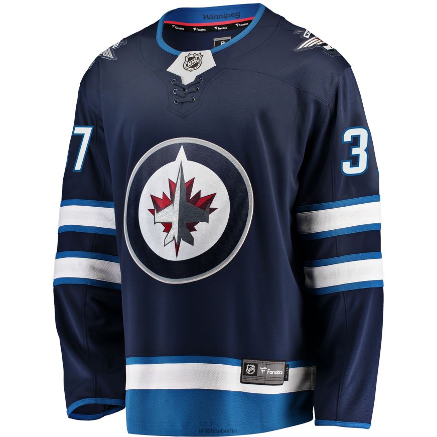 Männer NHL Winnipeg Jets Connor Hellebuyck Fanatics Branded Navy Breakaway Replika-Trikot Kleidung BF680T2017