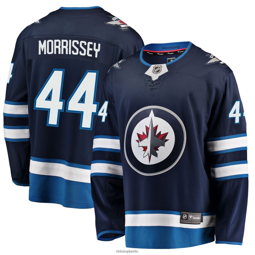 Männer NHL Winnipeg Jets Josh Morrissey Fanatics Branded Navy Breakaway Replika-Trikot Kleidung BF680T1155