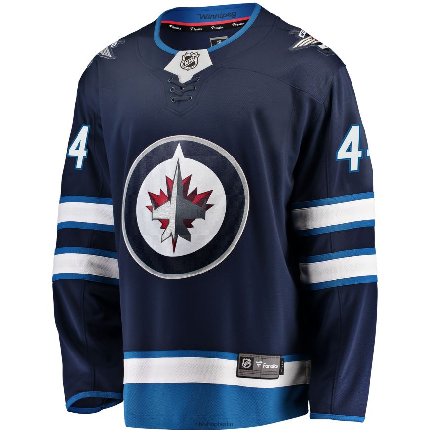 Männer NHL Winnipeg Jets Josh Morrissey Fanatics Branded Navy Breakaway Replika-Trikot Kleidung BF680T1155