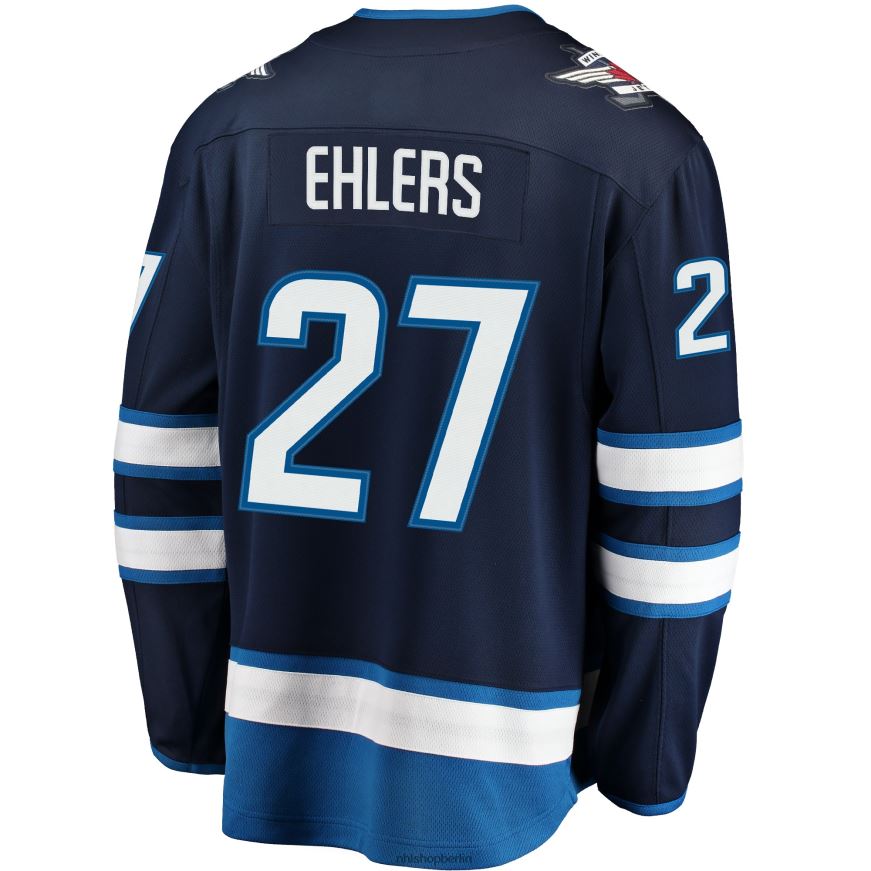 Männer NHL Winnipeg Jets Nikolaj Ehlers Fanatics Branded Navy Breakaway Replika-Trikot Kleidung BF680T1550