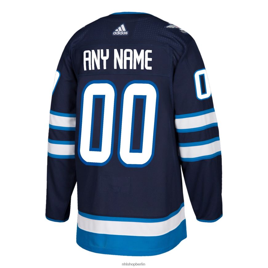 Männer NHL Winnipeg Jets adidas Navy Authentic Custom Trikot Kleidung BF680T1998