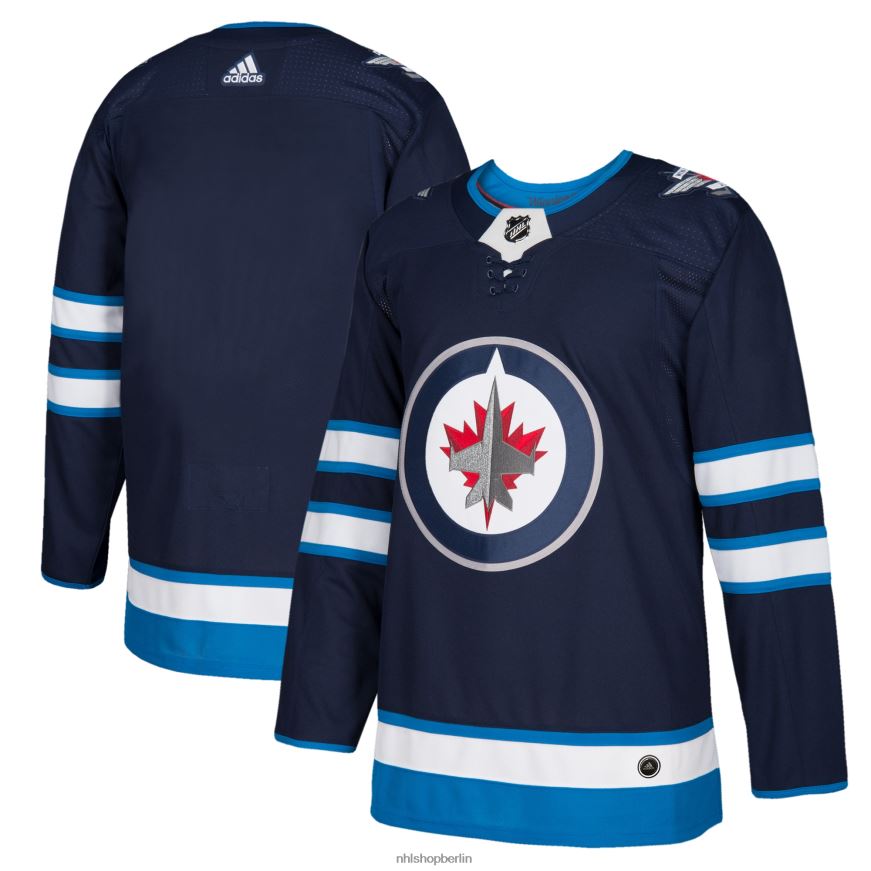 Männer NHL Winnipeg Jets adidas Navy Home Authentic Blank Jersey Kleidung BF680T1412