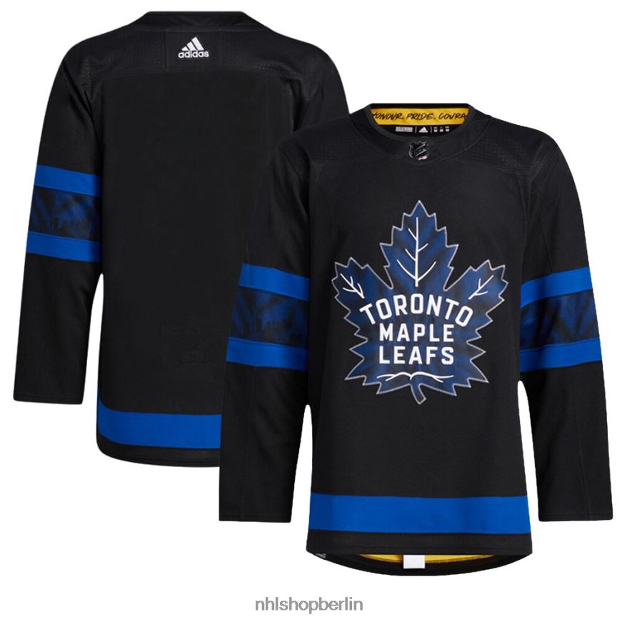 Männer NHL adidas schwarzes authentisches Toronto Maple Leafs x Draw House Alternative Blank Jersey Kleidung BF680T240