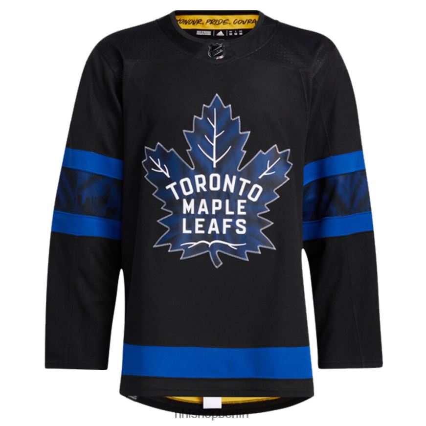 Männer NHL adidas schwarzes authentisches Toronto Maple Leafs x Draw House Alternative Blank Jersey Kleidung BF680T240