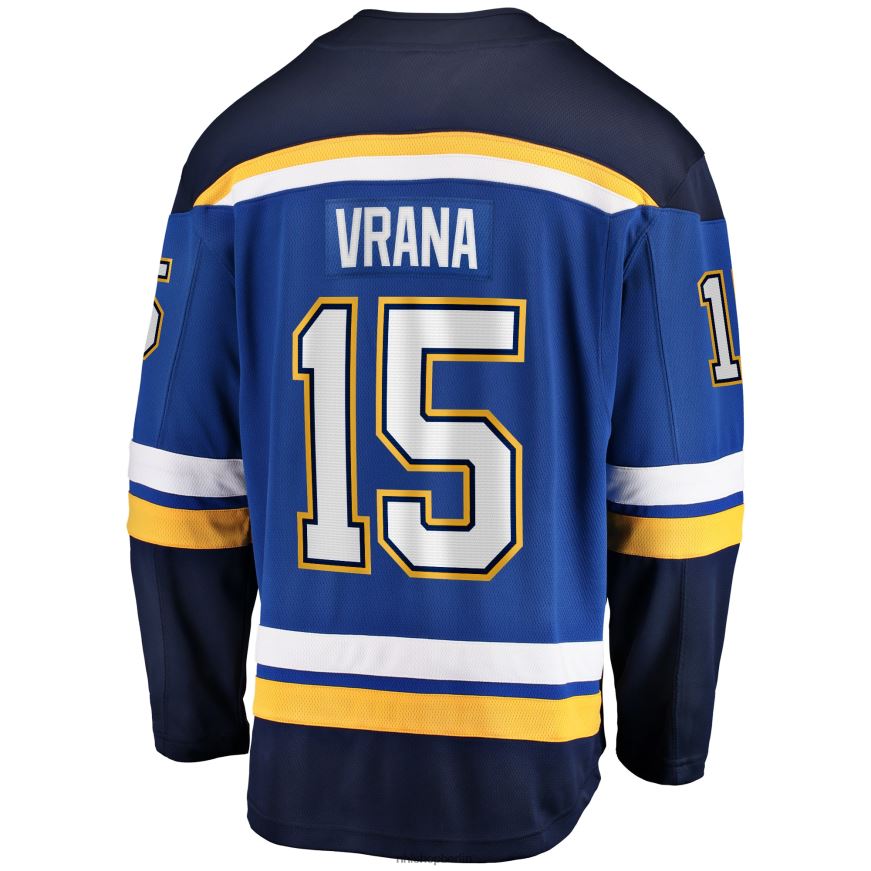 Männer NHL st Blaues Breakaway-Heimtrikot mit Louis Blues-Logo von Jakub Vrana Fanatics Kleidung BF680T840