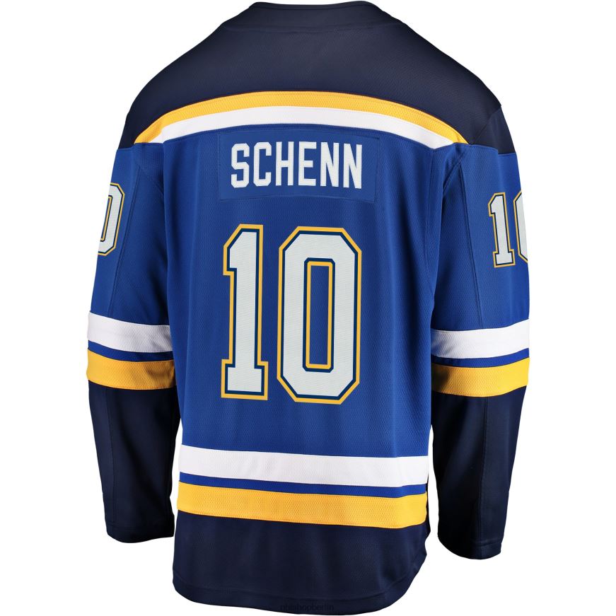 Männer NHL st Blaues Breakaway-Spielertrikot mit Fanatics-Logo der Louis Blues Brayden Schenn Kleidung BF680T1019