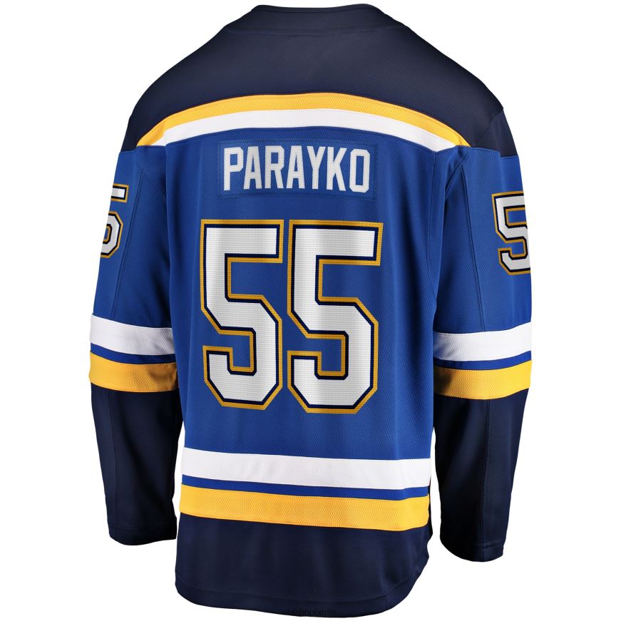 Männer NHL st Blaues Breakaway-Spielertrikot mit Louis Blues Colton Parayko Fanatics-Logo Kleidung BF680T884