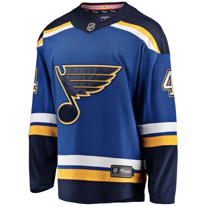 Männer NHL st Blaues Heim-Ausreißertrikot mit Fanatics-Logo der Louis Blues Nick Leddy Kleidung BF680T1664