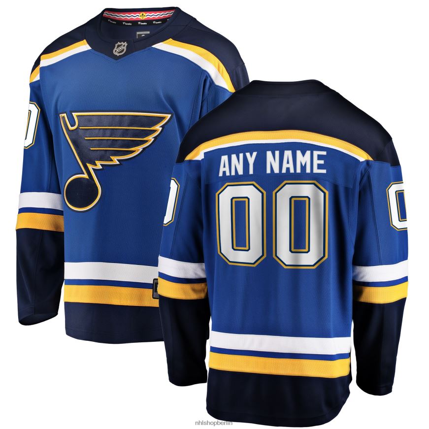 Männer NHL st Blaues Home-Breakaway-Trikot mit Louis Blues Fanatics-Logo Kleidung BF680T445