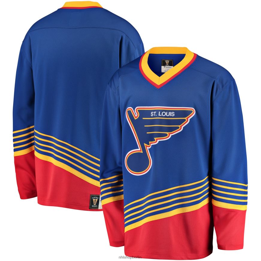 Männer NHL st Blaues Premier Breakaway Heritage-Trikot mit Louis Blues Fanatics-Logo Kleidung BF680T334