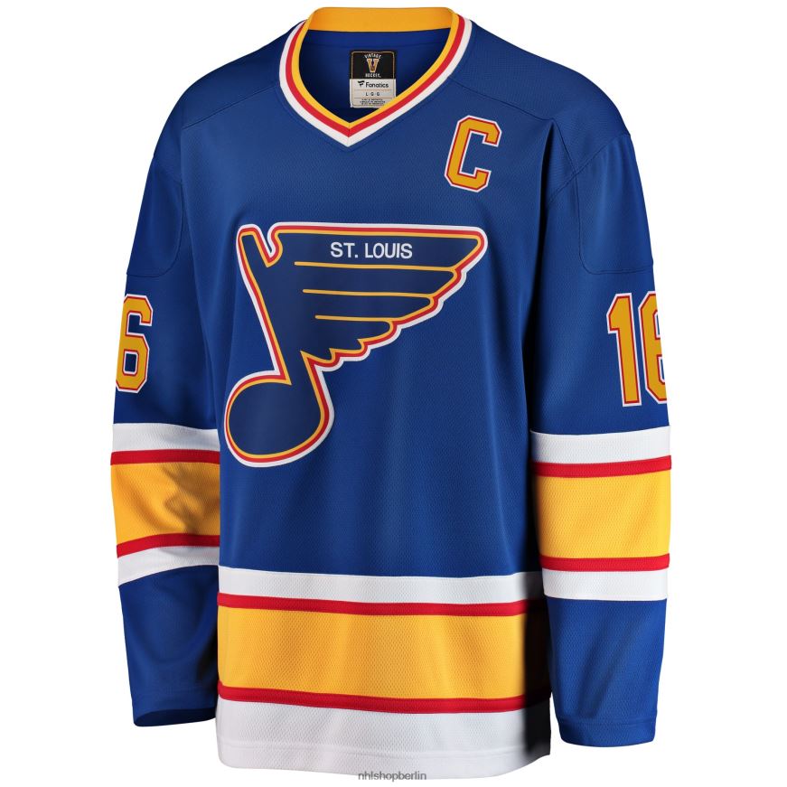 Männer NHL st Blaues Premier-Breakaway-Spielertrikot im Ruhestand mit der Marke „Brett Hull Fanatics“ der Louis Blues Kleidung BF680T197