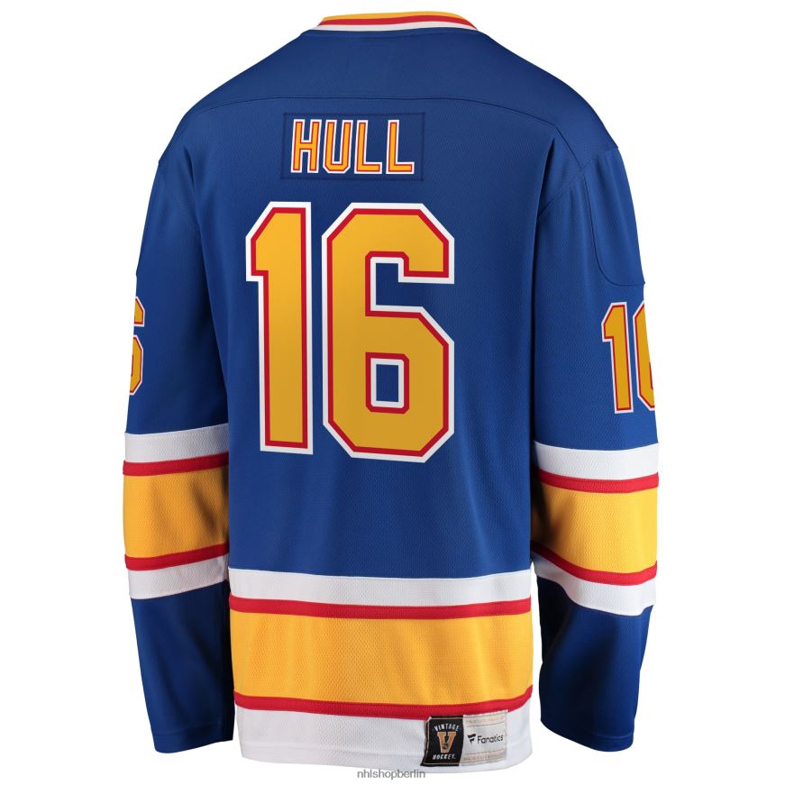 Männer NHL st Blaues Premier-Breakaway-Spielertrikot im Ruhestand mit der Marke „Brett Hull Fanatics“ der Louis Blues Kleidung BF680T197