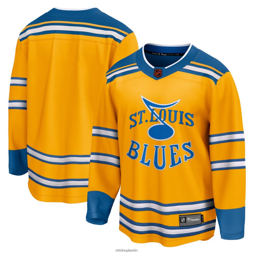 Männer NHL st Gelbes Special Edition 20 Breakaway Blanko-Trikot der Louis Blues Fanatics Kleidung BF680T404