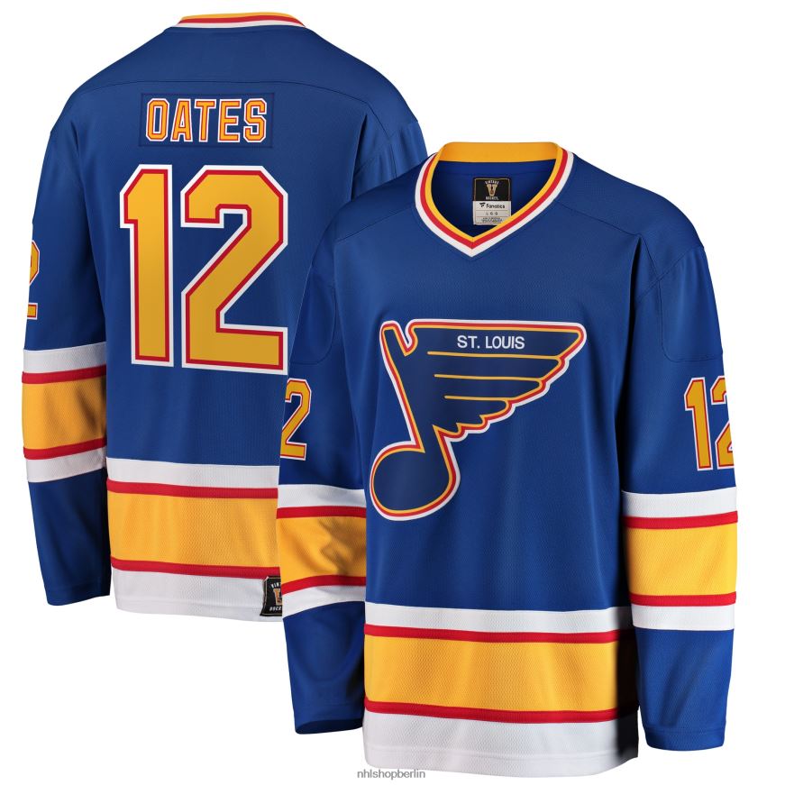 Männer NHL st Louis Blues Adam Oates Fanatics gebrandetes blaues Premier Breakaway-Spielertrikot im Ruhestand Kleidung BF680T1229