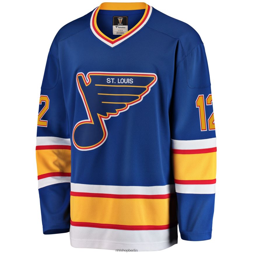 Männer NHL st Louis Blues Adam Oates Fanatics gebrandetes blaues Premier Breakaway-Spielertrikot im Ruhestand Kleidung BF680T1229