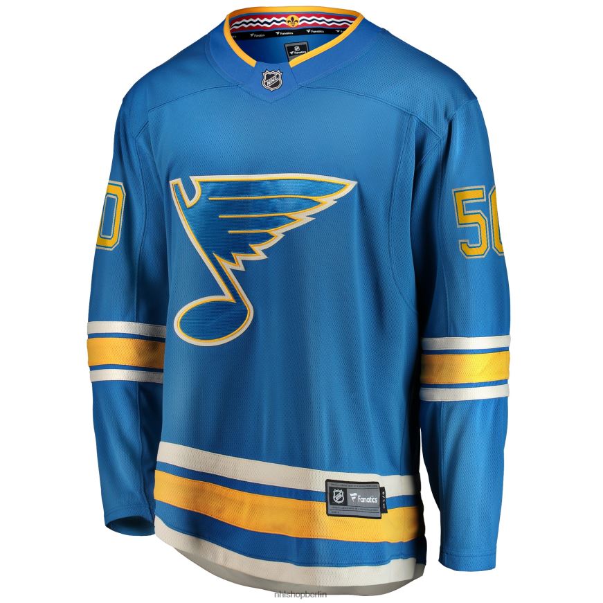 Männer NHL st Louis Blues Jordan Binnington Fanatics Branded Blue 2018/19 Alternative Premier Breakaway Player Trikot Kleidung BF680T824