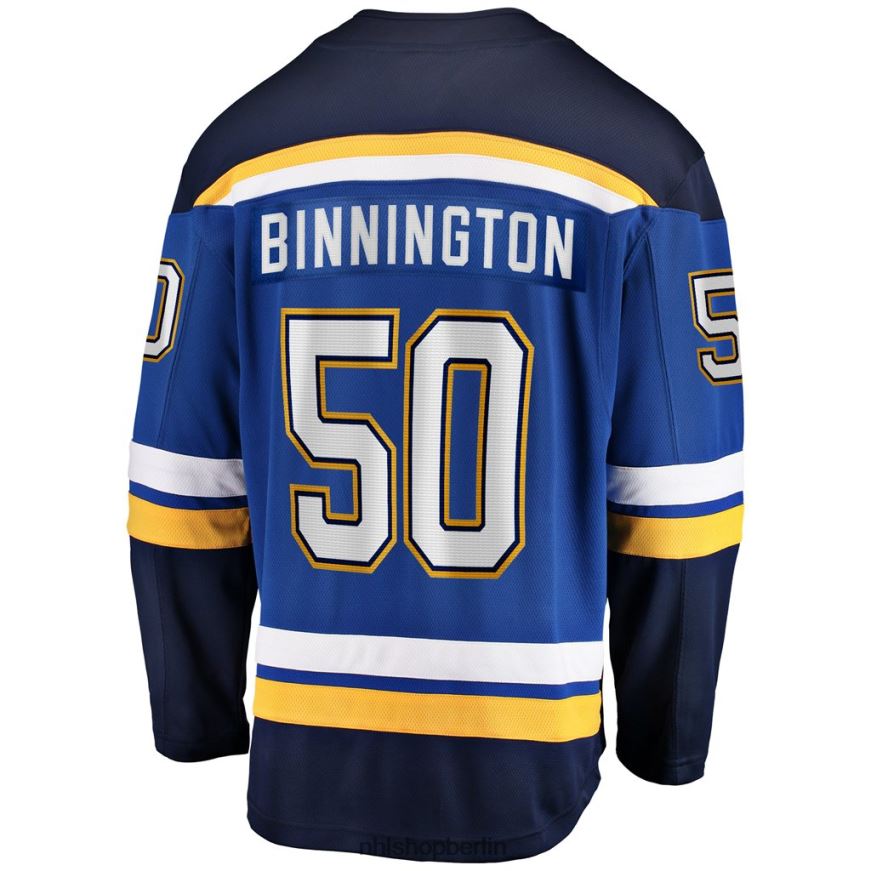 Männer NHL st Louis Blues Jordan Binnington Fanatics Branded Royal Home Premier Breakaway Player-Trikot Kleidung BF680T211