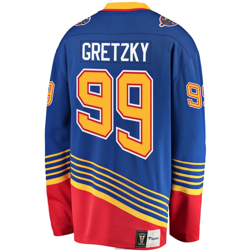 Männer NHL st Louis Blues Wayne Gretzky Fanatics gebrandetes blaues Premier Breakaway-Spielertrikot im Ruhestand Kleidung BF680T157