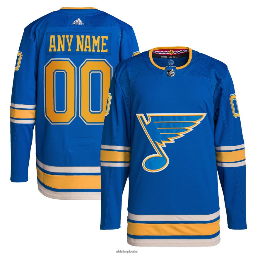 Männer NHL st Louis Blues adidas Blue Alternative Authentic Pro Custom Trikot Kleidung BF680T1339