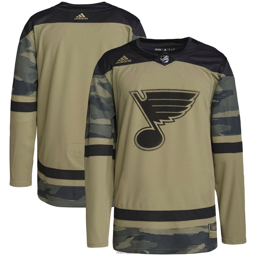 Männer NHL st Louis Blues adidas Camo Military Appreciation Team authentisches Übungstrikot Kleidung BF680T1034