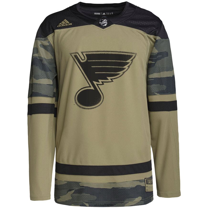 Männer NHL st Louis Blues adidas Camo Military Appreciation Team authentisches Übungstrikot Kleidung BF680T1034